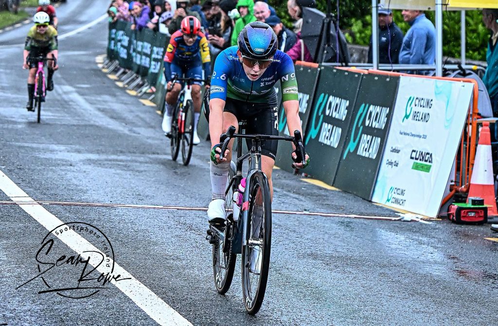 Aliyah Rafferty takes 5th in the 2026 Irish Women's Road Race in Cong.