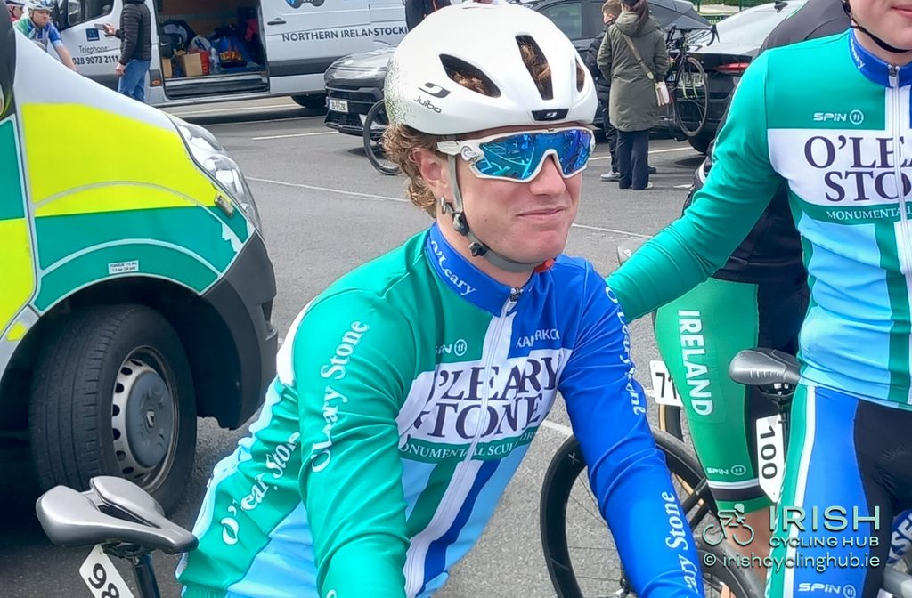 Willem O'Connor ahead of Stage 1 at the 2026 Rás Tailteann.