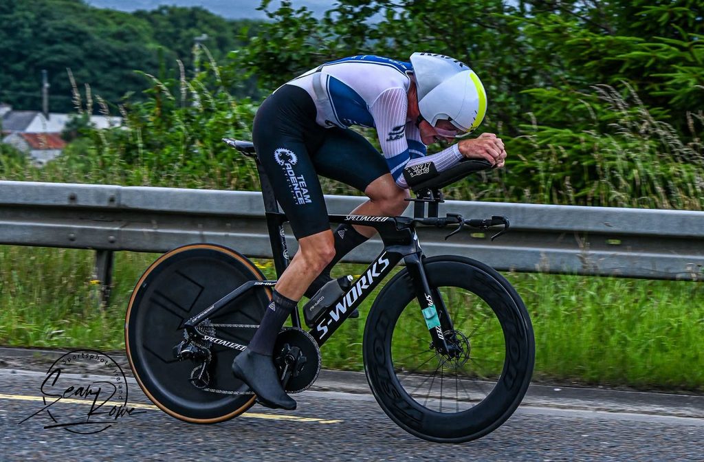 Conn McDunphy, APS Pro Cycling by Team Cadence Cyclery, in full flow at the 2026 Irish National Elite Men's ITT.