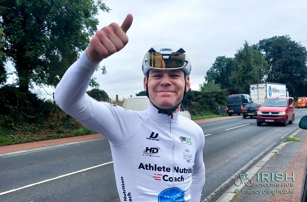 Gareth O'Neill, Athlete Nutrition Coach Nordic Labs, retains his Ulster Road Race title.