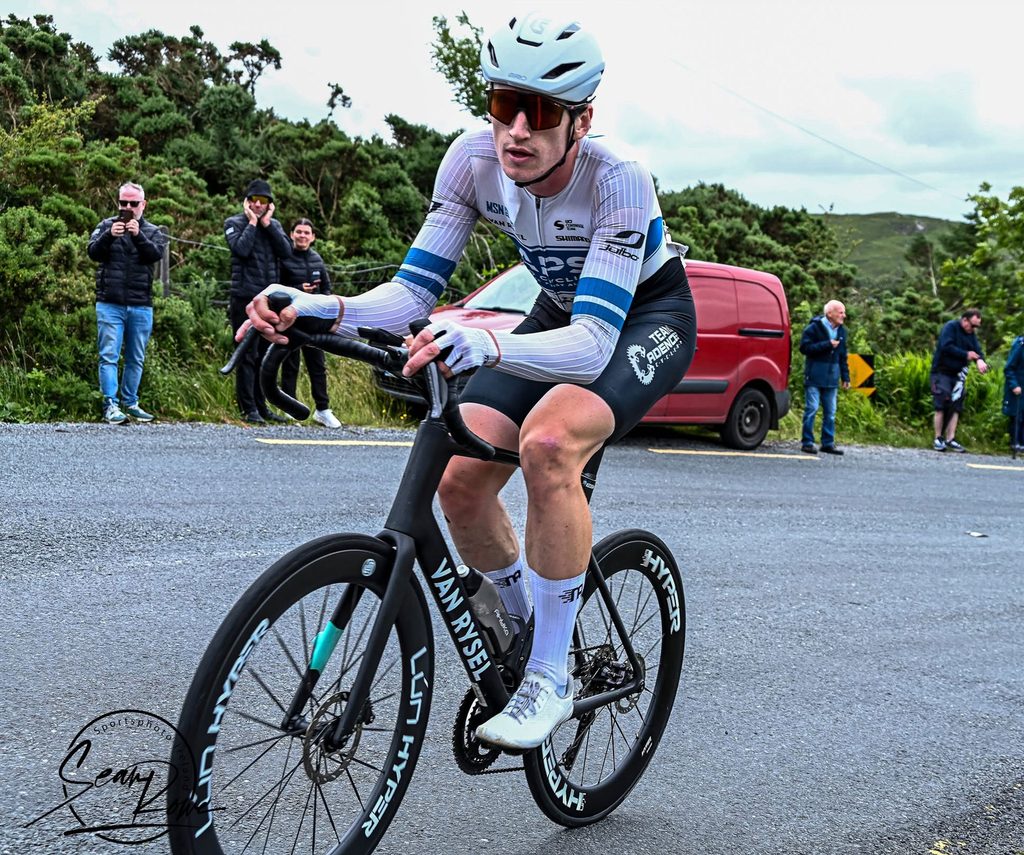 Cian Keogh, APS Pro Cycling by Cadence Cyclery, at the 2026 Irish Men's National Road Race Championship.
