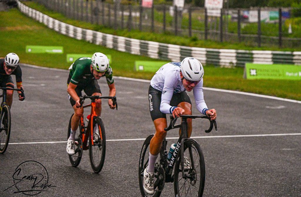 Matthew Walls, APS Pro Cycling by Team Cadence Cyclery, and Josh Callaly, Velo Performance, chase.