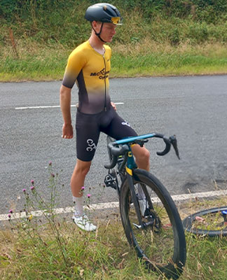 Dean Harvey, McConvey Cycles, 3rd 2026 North Down GP. © Photo by Irish Cycling Hub 2026.