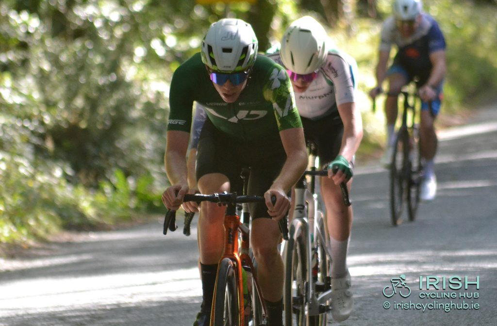 Josh Callaly, bridging to the front of the race.