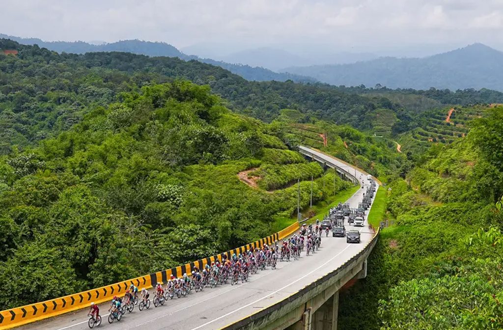 Wide open roads at the 2026 Petronus Tour de Langkawi.