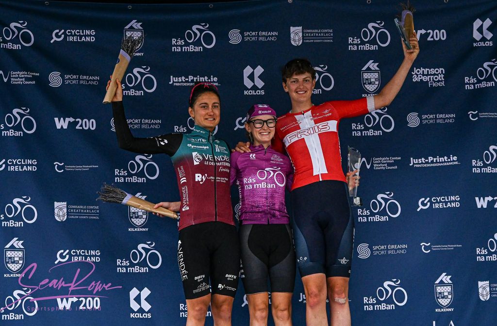 The 2026 Rás na mBan final podium.