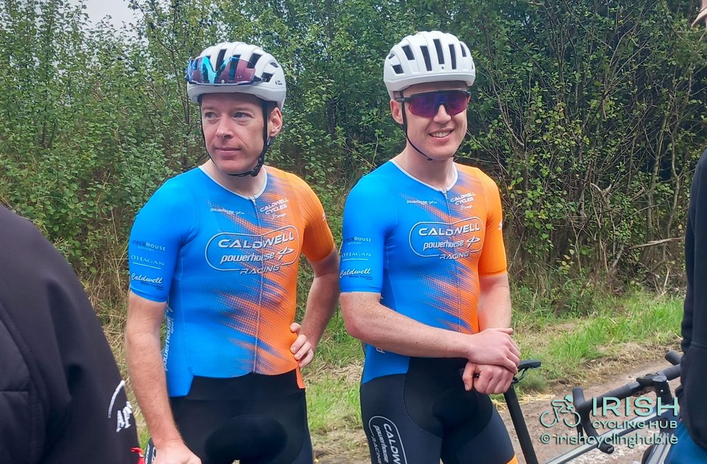 Lindsay Watson and Darnell Moore debrief after the 2026 Ulster Road Race in Killylea.