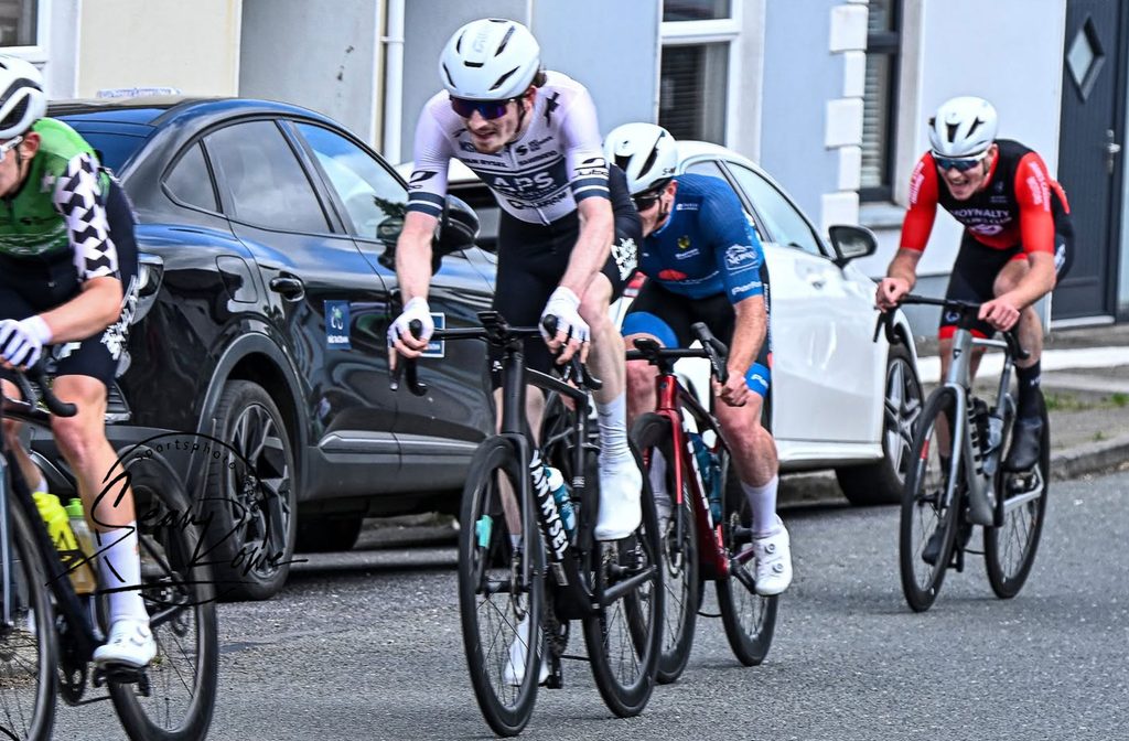 Ronan O'Connor in the main break at the 2026 Irish Elite Men's Road race in Cong.