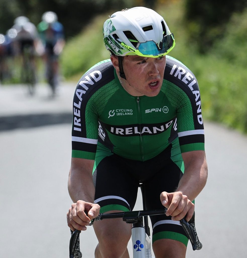 In action for Ireland for the 1st time, Jack Conroy on the move on Stage 4 of the 2026 Rás Tailteann.