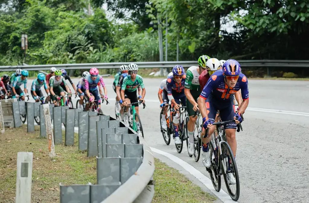 Dillon Corkery called into action early on in Stage 6 2026 Petronus Tour de Langkawi.