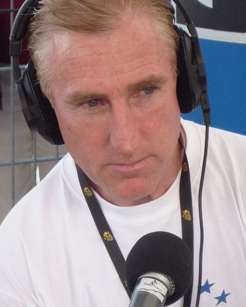 Seán Kelly commentating for Eurosport at the 2009 Tour de France.